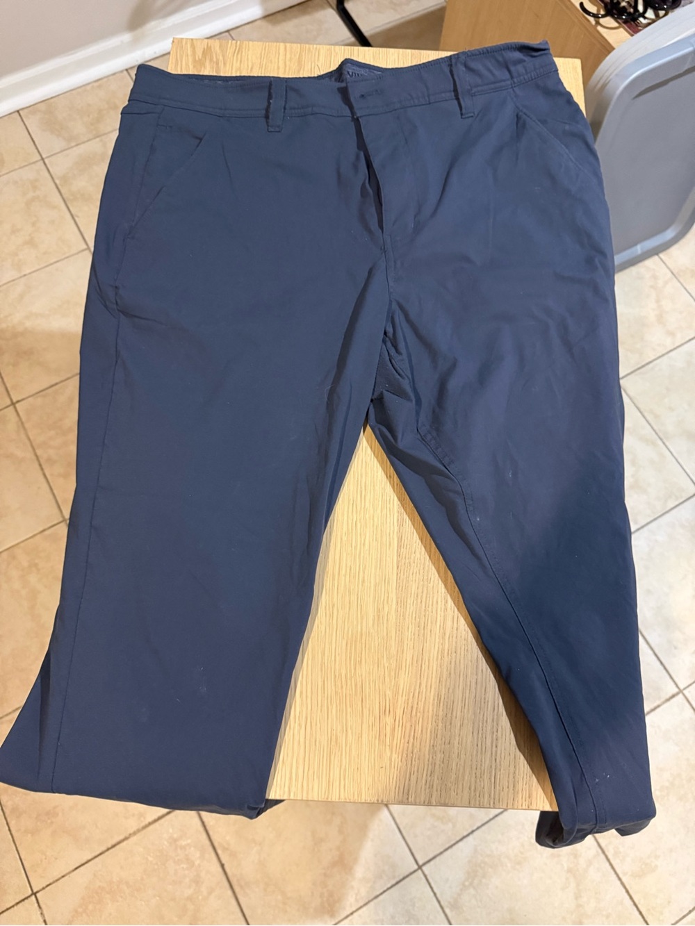 Men's Navy Chino Pants - Classic Straight Fit